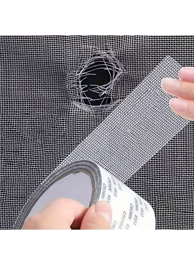 ALMASI Screen Repair Tape for Windows and Doors - Adhesive Mesh Patch Roll for Fixing Holes and Mosquito Netting - Window Screen Repair, Mosquito Net Adhesive, Screen Mesh Repair Tape, Insect Protection, Household Utilities, Window Shield Repair. - Image 1